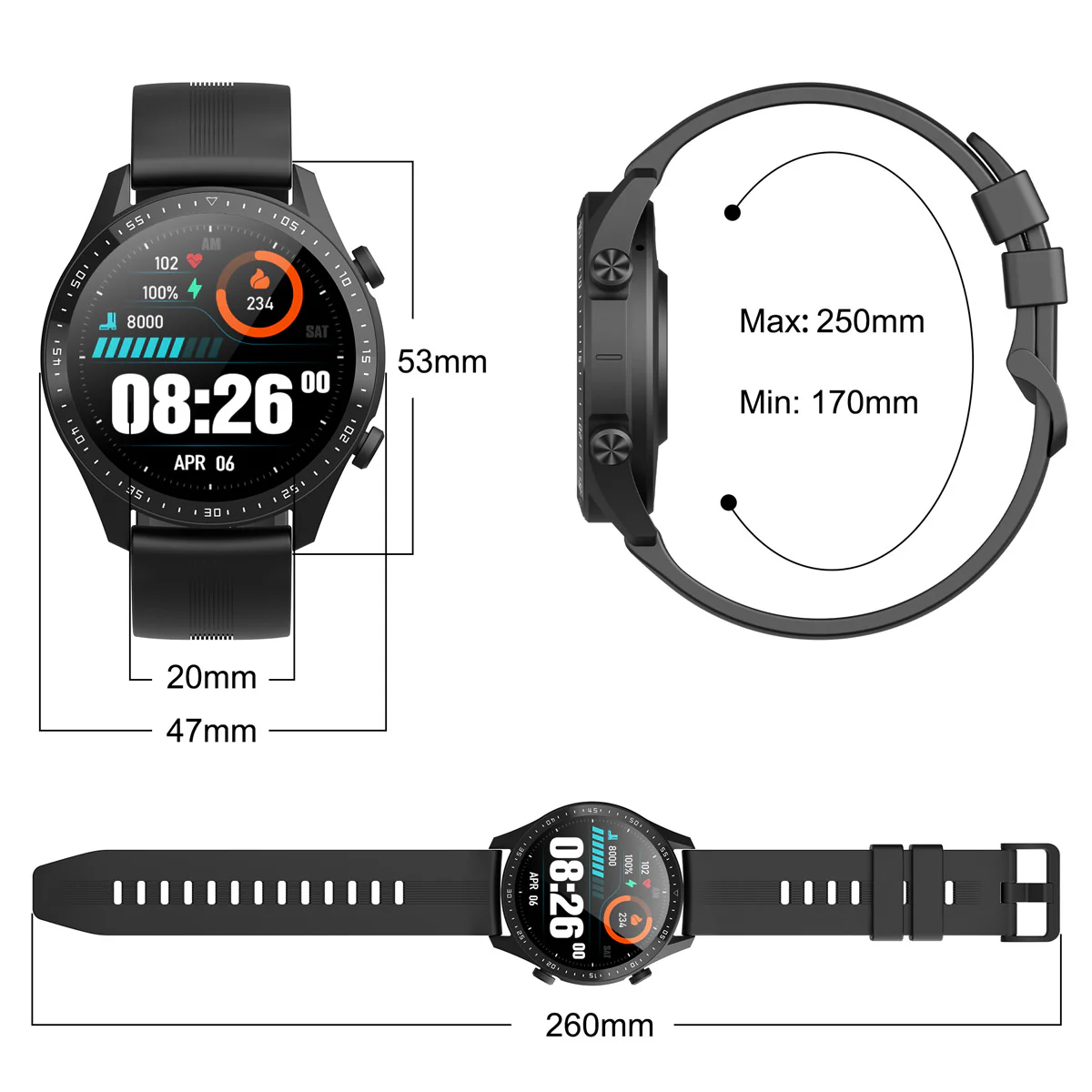 Blackview X1 Pro 10 Meter wasserdichte Sport-Smartwatch - Image 14